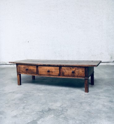 Low Spanish Folk Art Console or Coffee Table-RQV-1707086