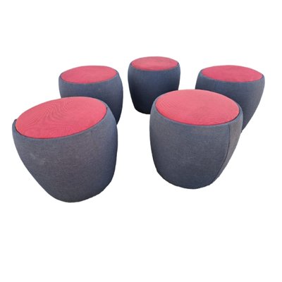 Low Upholstered Borek Sipk Stools by Bořek Šípek , Set of 5-TCS-1720867