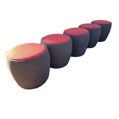 Low Upholstered Borek Sipk Stools by Bořek Šípek , Set of 5-TCS-1720867