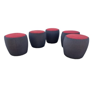 Low Upholstered Borek Sipk Stools by Bořek Šípek , Set of 5-TCS-1720867