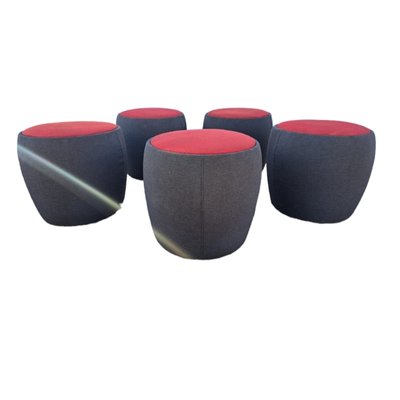 Low Upholstered Borek Sipk Stools by Bořek Šípek , Set of 5-TCS-1720867