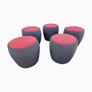 Low Upholstered Borek Sipk Stools by Bořek Šípek , Set of 5-TCS-1720867