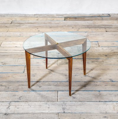 Low Wood and Glass Table by Gio Ponti for Isa Bergamo, 1957-FWM-1739553