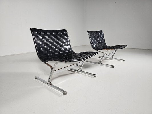 Luar Lounge Chairs by Ross Littell for ICF De Padova, 1960s, Set of 2-UJI-2026333