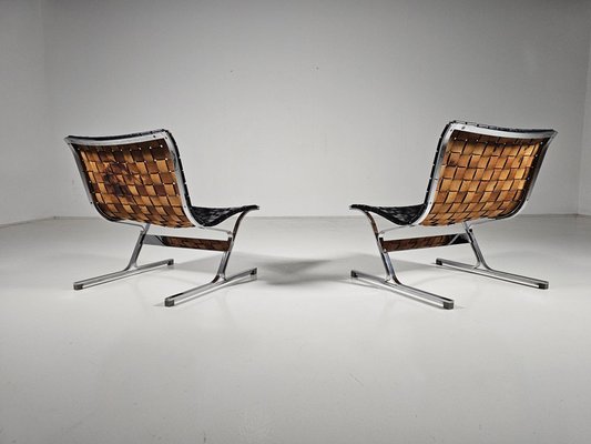 Luar Lounge Chairs by Ross Littell for ICF De Padova, 1960s, Set of 2-UJI-2026333