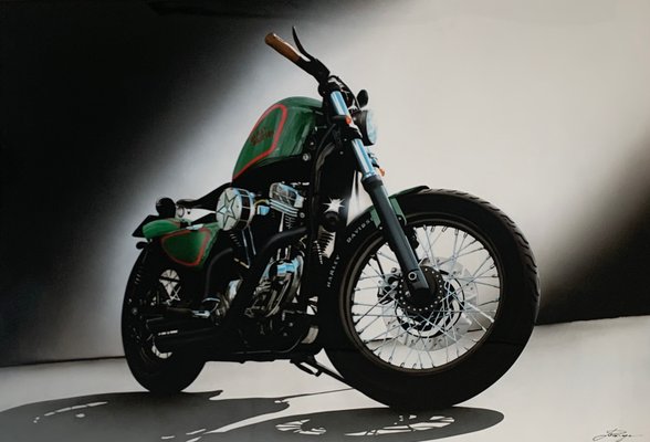 Luca Pagani, Harley Davidson 883 Custom, Acrylic on Aluminum, 2008-QMZ-1770504