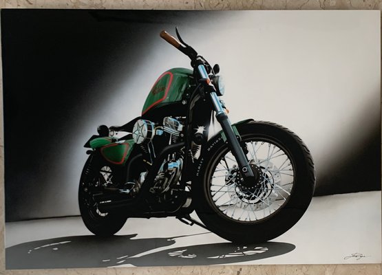 Luca Pagani, Harley Davidson 883 Custom, Acrylic on Aluminum, 2008-QMZ-1770504