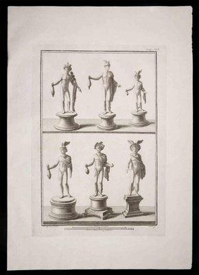 Ludovico Boily, Hermes, Ancient Roman Statue, Etching on Paper, 18th-Century-ZCI-1164132