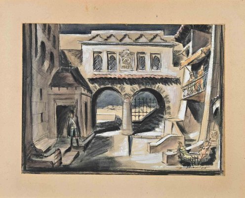 Ludwig Max Praetorius, Interior, Original Drawing, Late-19th-Century-ZCI-1262074