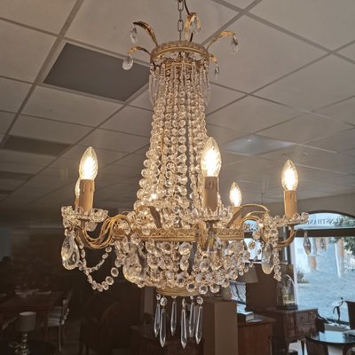 Lüstre a Corbeille Chandelier, 1890s-NWA-1730050