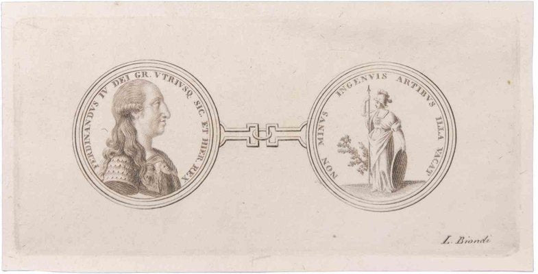 Luigi Biondi, Medallions, Etching, 18th Century-ZCI-1760601