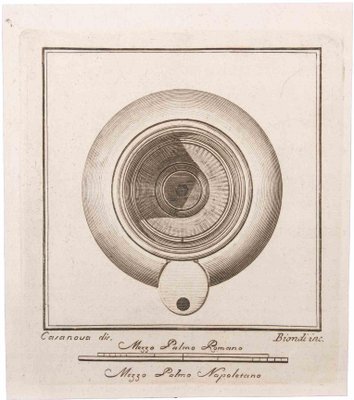 Luigi Biondi, Oil Lamp, Etching, 18th Century-ZCI-1760594