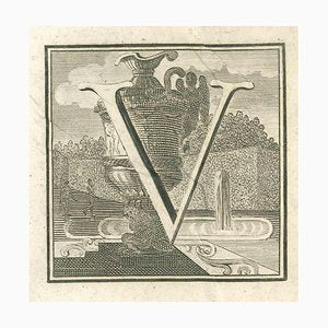 Luigi Vanvitelli, Letter A, Etching, 18th Century-ZCI-1788686