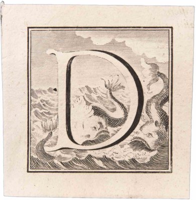 Luigi Vanvitelli, Letter D, Etching, 18th Century-ZCI-1760575