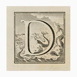 Luigi Vanvitelli, Letter of the Alphabet D, Etching, 18th Century-ZCI-2024978