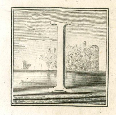 Luigi Vanvitelli, Letter of the Alphabet I, Etching, 18th Century-ZCI-1788860