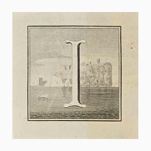 Luigi Vanvitelli, Letter of the Alphabet I, Etching, 18th Century-ZCI-2024977