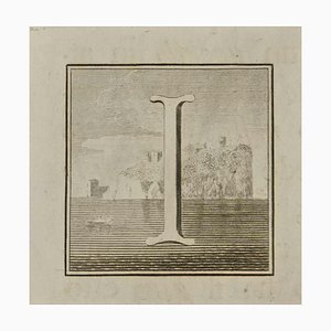 Luigi Vanvitelli, Letter of the Alphabet I, Etching, 18th Century-ZCI-1760428