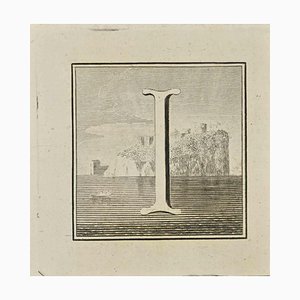 Luigi Vanvitelli, Letter of the Alphabet I, Etching, 18th Century-ZCI-1760791