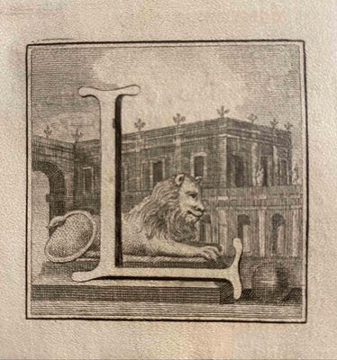 Luigi Vanvitelli, Letter of the Alphabet L, Etching, 18th Century-ZCI-1760657