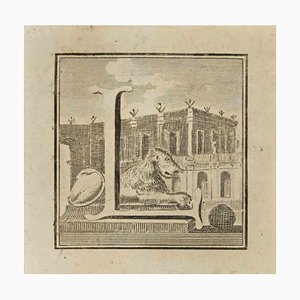 Luigi Vanvitelli, Letter of the Alphabet L, Etching, 18th Century-ZCI-2024975