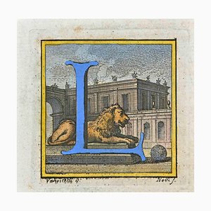 Luigi Vanvitelli, Letter of the Alphabet L, Etching, 18th Century-ZCI-1760383