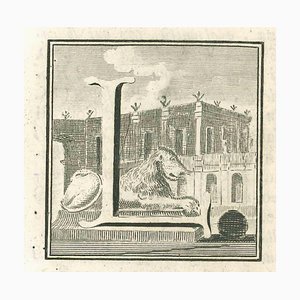 Luigi Vanvitelli, Letter of the Alphabet L, Etching, 18th Century-ZCI-1775907