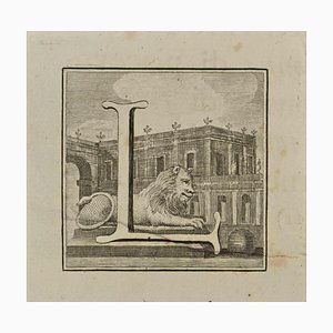 Luigi Vanvitelli, Letter of the Alphabet L, Etching, 18th Century-ZCI-1760434