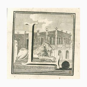 Luigi Vanvitelli, Letter of the Alphabet L, Etching, 18th Century-ZCI-1775504