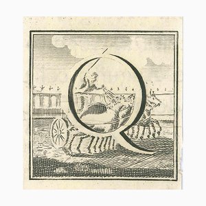 Luigi Vanvitelli, Letter of the Alphabet Q, Etching, 18th Century-ZCI-1788795