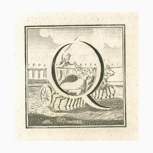 Luigi Vanvitelli, Letter of the Alphabet Q, Etching, 18th Century-ZCI-1770122