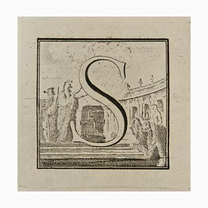 Luigi Vanvitelli, Letter of the Alphabet S, Etching, 18th Century-ZCI-1770109