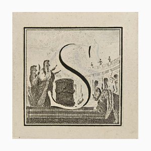 Luigi Vanvitelli, Letter of the Alphabet S, Etching, 18th Century-ZCI-2024972