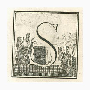 Luigi Vanvitelli, Letter of the Alphabet S, Etching, 18th Century-ZCI-1775904