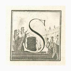 Luigi Vanvitelli, Letter of the Alphabet S, Etching, 18th Century-ZCI-1770120