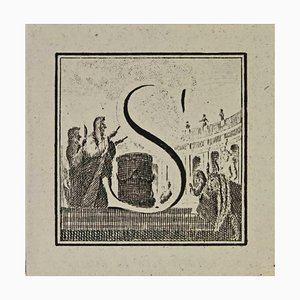 Luigi Vanvitelli, Letter of the Alphabet S, Etching, 18th Century-ZCI-1760407