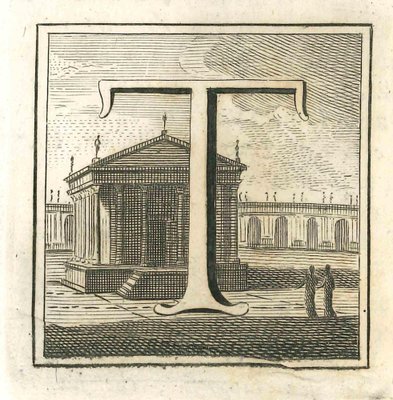 Luigi Vanvitelli, Letter of the Alphabet T, Etching, 18th Century-ZCI-1788510