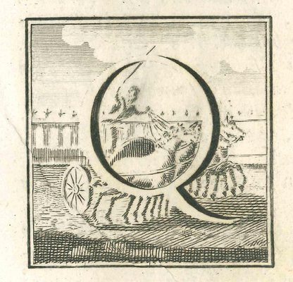 Luigi Vanvitelli, Letter Q, Etching, 18th Century-ZCI-1788728