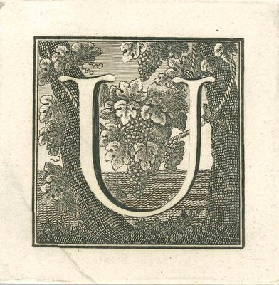 Luigi Vanvitelli, Letter U, Etching, 18th Century-ZCI-1781488