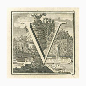 Luigi Vanvitelli, Letter V, Etching, 18th Century-ZCI-1788688