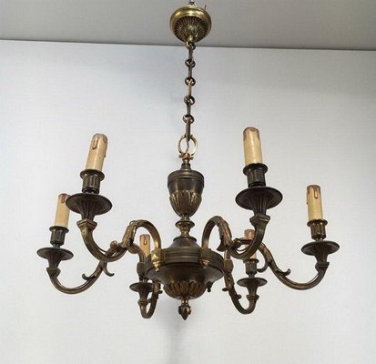 Luigi XVI Bronze Chandelier, 1950s-BA-1365744