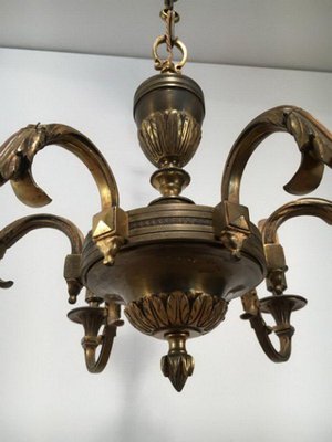 Luigi XVI Bronze Chandelier, 1950s-BA-1365744