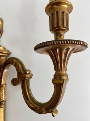 Luigi XVI Style Bronze Sconces from Lucien Gau, 1950s, Set of 2-BA-1375087