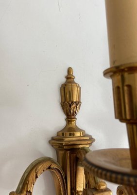 Luigi XVI Style Bronze Sconces from Lucien Gau, 1950s, Set of 2-BA-1375087