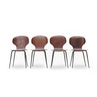 Lulli Chairs by Carlo Rati for Industria Legni Curvati, 1950s, Set of 4-EZ-1813392