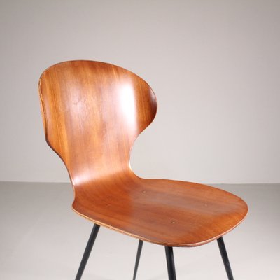 Lulli Chairs in Bentwood by Carlo Ratti, 1950s, Set of 4-VJY-1821083