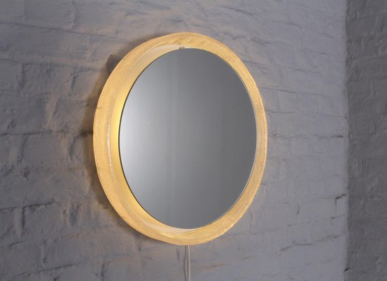 Luminous Round Mirror in Acrylic Glass-OWS-1027856