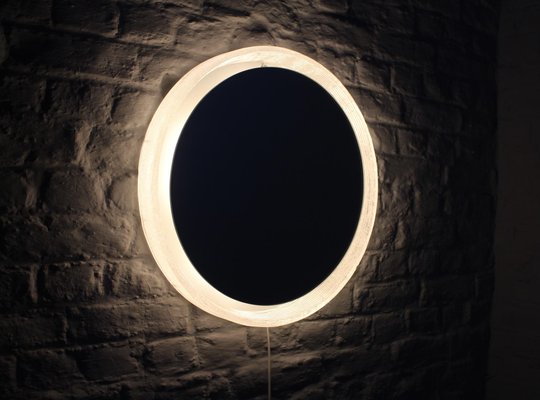 Luminous Round Mirror in Acrylic Glass-OWS-1027856