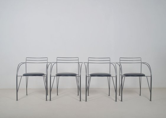 Lune d'Argent Chairs by Pascal Mourgue for Fermob, 1980s, Set of 4-VCR-1812800