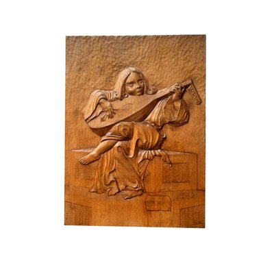 Luth Musician Relief by Giorgio Benedetti, 1970s-ES-753319